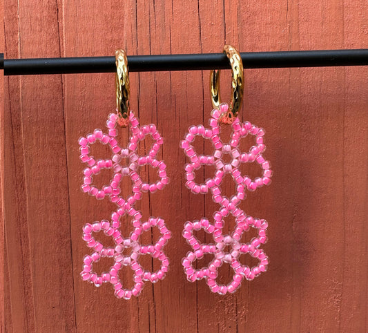 FLOWR oorbel - Hot Pink