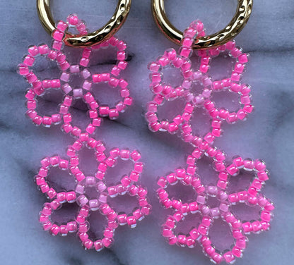 FLOWR oorbel - Hot Pink